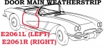 Click Here For Full Product Info E2061R WEATHERSTRIP-DOOR MAIN-USA-RIGHT-59-60