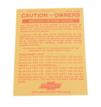 E20652 INSTRUCTION CARD-ENGINE BREAK IN-56-60