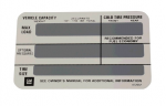 Click Here For Full Product Info E20655 DECAL-TIRE PRESSURE-78-82