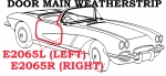 E2065R WEATHERSTRIP-DOOR MAIN-USA-RIGHT-61-62