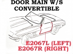 Click Here For Full Product Info E2067R WEATHERSTRIP-DOOR MAIN-CONVERTIBLE-USA-RIGHT-63-67
