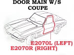 Click Here For Full Product Info E2070L WEATHERSTRIP-DOOR MAIN-COUPE-USA-LEFT-63-67