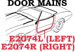 E2074 WEATHERSTRIP-DOOR MAIN-CONVERTIBLE-LEFT & RIGHT-69-75