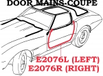 E2076 WEATHERSTRIP-DOOR MAIN-COUPE-LEFT & RIGHT-78-82