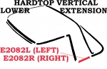 Click Here For Full Product Info E2082R WEATHERSTRIP-HARDTOP-VERTICAL LOWER EXTENSION-USA-RIGHT-63-67