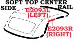 E2093L WEATHERSTRIP-SOFT TOP-CENTER SIDE RAIL-USA-LEFT-56-62