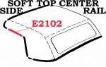E2102 WEATHERSTRIP-SOFT TOP-CENTER SIDE RAIL-USA-EACH-63-67