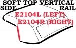 Click Here For Full Product Info E2104L WEATHERSTRIP-SOFT TOP-VERTICAL SIDE RAIL-USA-LEFT-63-67