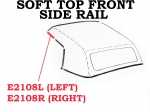 Click Here For Full Product Info E2108R WEATHERSTRIP-SOFT TOP-FRONT SIDE RAIL-USA-RIGHT-68-75