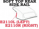 Click Here For Full Product Info E2110L WEATHERSTRIP-SOFT TOP-REAR SIDE RAIL-USA-LEFT-68-75