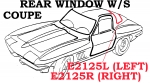 E2125R WEATHERSTRIP-REAR WINDOW-COUPE-USA-RIGHT-63