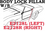 E2128L WEATHERSTRIP-BODY LOCK PILLAR-CONVERTIBLE-USA-LEFT-69L-75