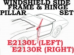 Click Here For Full Product Info E2130L WEATHERSTRIP SET-WINDSHIELD SIDE FRAME-PILLAR POST AND LOWER HINGE PILLAR-USA-LEFT-68-72