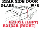 E2132R WEATHERSTRIP-REAR SIDE DOOR GLASS-USA-RIGHT-78-82