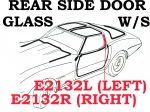 Click Here For Full Product Info E2132R WEATHERSTRIP-REAR SIDE DOOR GLASS-USA-RIGHT-78-82