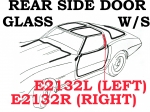 E2132L WEATHERSTRIP-REAR SIDE DOOR GLASS-USA-LEFT-78-82