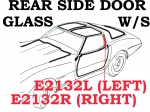 Click Here For Full Product Info E2132L WEATHERSTRIP-REAR SIDE DOOR GLASS-USA-LEFT-78-82