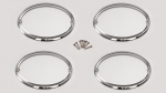 E21486 TRIM RINGS-TAIL LIGHTS-POLISHED STAINLESS STEEL-4 PIECES-97-04