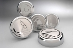 Click Here For Full Product Info E22008 Cap COVER Set-FLUID CAP COVERS-Chrome/BRUSHED S/S-Executive SERIES-Automatic ONLY-5 pieces-97-04