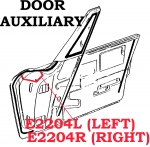Click Here For Full Product Info E2204R WEATHERSTRIP-DOOR AUXILIARY-USA-RIGHT-64-67