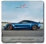 E22870 7TH GENERATION CORVETTE STONE  TILE COASTER-53-19