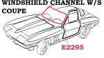 Click Here For Full Product Info E2295 WEATHERSTRIP-WINDSHIELD CHANNEL-COUPE-USA-63-67