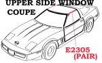 E2305 WEATHERSTRIP SET-UPPER SIDE WINDOW-COUPE-USA-PAIR-84-96