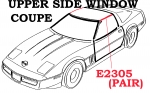Click Here For Full Product Info E2305 WEATHERSTRIP SET-UPPER SIDE WINDOW-COUPE-USA-PAIR-84-96