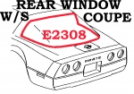 Click Here For Full Product Info E2308 WEATHERSTRIP-REAR WINDOW-COUPE-84-96