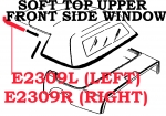 Click Here For Full Product Info E2309R WEATHERSTRIP-SOFT TOP CONVERTIBLE-UPPER FRONT SIDE WINDOW-USA-RIGHT-86-96