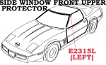 Click Here For Full Product Info E2315L WEATHERSTRIP-SIDE WINDOW FRONT UPPER PROTECTORS-ON LIFT OFF PANEL-COUPE-LEFT-NOS-84-96