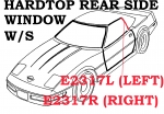 E2317R WEATHERSTRIP-HARDTOP-SIDE WINDOW REAR VERTICAL-USA-RIGHT-86-96