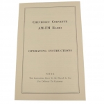 Click Here For Full Product Info E23984 INSTRUCTION BOOKLET-AM-FM RADIO-1963 Late