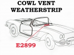 Click Here For Full Product Info E2899 WEATHERSTRIP-COWL VENT-USA-EACH-53-62