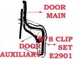 E2901 CLIP SET-DOOR WEATHERSTRIP-PUSH IN STEEL-8 PIECES-56-67