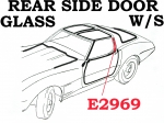 Click Here For Full Product Info E2969 WEATHERSTRIP-REAR SIDE DOOR GLASS-2ND AND 3ND DESIGN-USA-PAIR-69