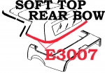 E3007 WEATHERSTRIP-SOFT TOP CONVERTIBLE-REAR BOW-USA-86-96