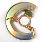 E3081L SHIELD-BRAKE BACKING-LEFT FRONT-GOLD-76-82