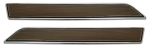 E3417 TRIM-DOOR PANEL-UPPER DIE CASTING-TEAK INSERT-INCLUDES HARDWARE-PAIR-76