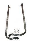 Click Here For Full Product Info E20146 PIPE SET-EXHAUST-SIDE-ALUMINIZED-ORIGINAL SOUND-2 INCH-SMALL BLOCK-CHROME TIPS-63-67