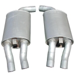 E3661 MUFFLER-ALUMINIZED-FACTORY STYLE-OVAL-PAIR-85-90