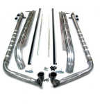 E3728 EXHAUST SYSTEM-SIDE-ALUMINIZED-2.5 INCH-SMALL BLOCK-327-65-67