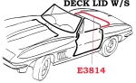 Click Here For Full Product Info E3814 WEATHERSTRIP-DECKLID-CONVERTIBLE-USA-63-67
