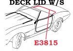 Click Here For Full Product Info E3815 WEATHERSTRIP-DECK LID-CONVERTIBLE-USA-68-75