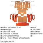 E5959 CARPET SET-COMPLETE-CONVERTIBLE-80-20 LOOP-FOAM BACKED-WITH OUT TOOL BOX CUT OUT-63