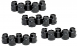 E6119S CAP SET-WHEEL-LUG NUT COVER-BLACK-20 PIECES-85-96