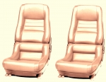 E7045 COVER-SEAT-LEATHER LIKE-MOUNTED ON FOAM-2 INCH BOLSTER-78 PACE-79-82