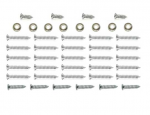 E7181 SCREW SET-DOOR PANEL-36 PIECES-WITH WASHERS-56-57