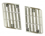 E7713 LOUVER SET-SIDE FENDER-CHROME PLATED-PAIR-80-82