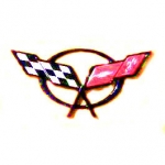 E9161 EMBLEM-FRONT-CROSS FLAG-97-02